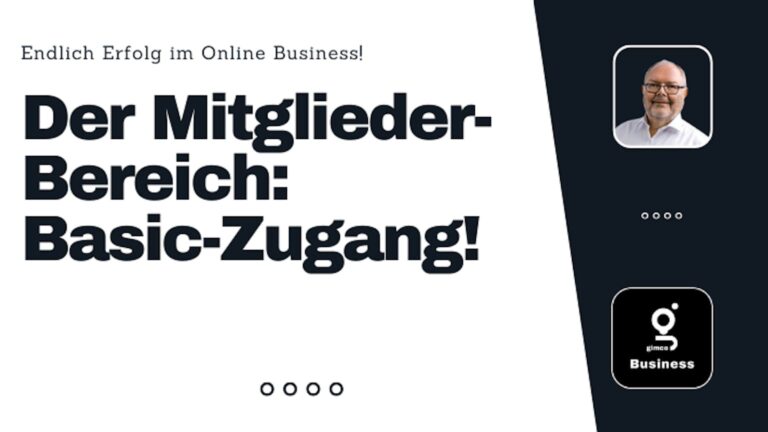 Der Mitglieds-Bereich zu GIMCO Business!