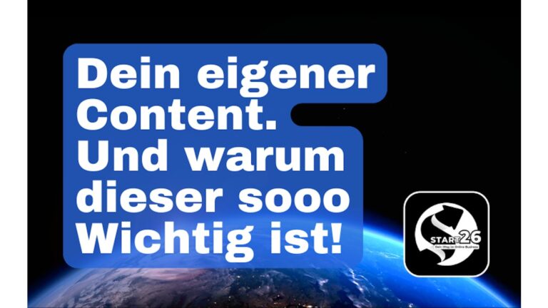 Tatsächlich! Es geht nicht Ohne: Content!