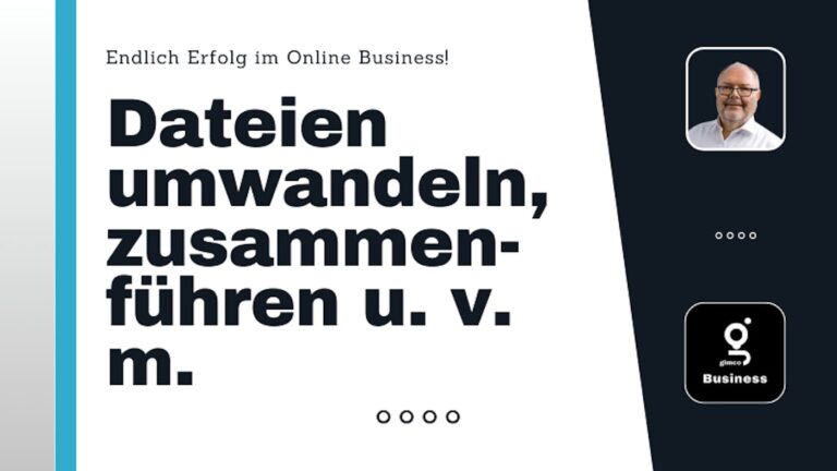 PDF´s zusammenführen, Dateien verkleinern, und vieles mehr.