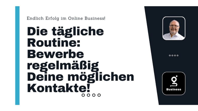 Einer der wichtigsten Punkte überhaupt: Regelmäßig Kontakte…