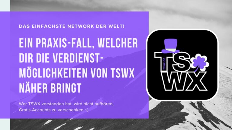 Reales Beispiel, wie auch Du mit TSWX Geld verdienen wirst.