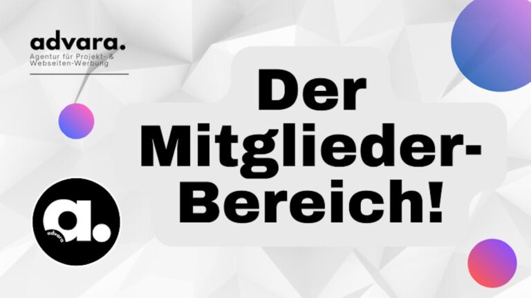 Der advara. Mitglieder-Bereich!