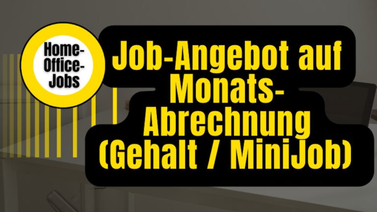 Job-Angebote auf Monats-Abrechnung