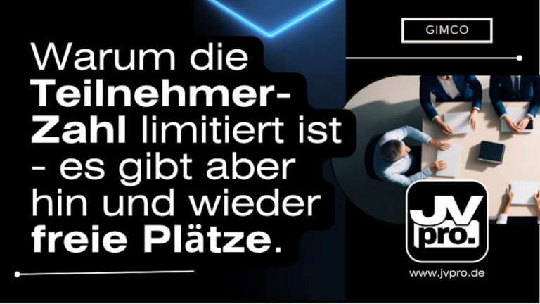 Limitierte Teilnehmer-Zahl. Und warum es immer wieder freie Plätze…